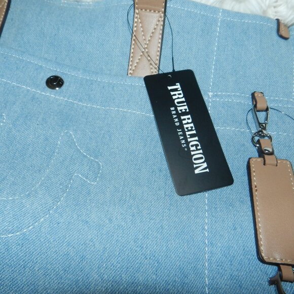 TRUE RELIGION STITCHED HORSESHOE LARGE TOTE BAG 🆕NWT/FAST SHIPPING😮‍💨⚡🚚 - Picture 13 of 16